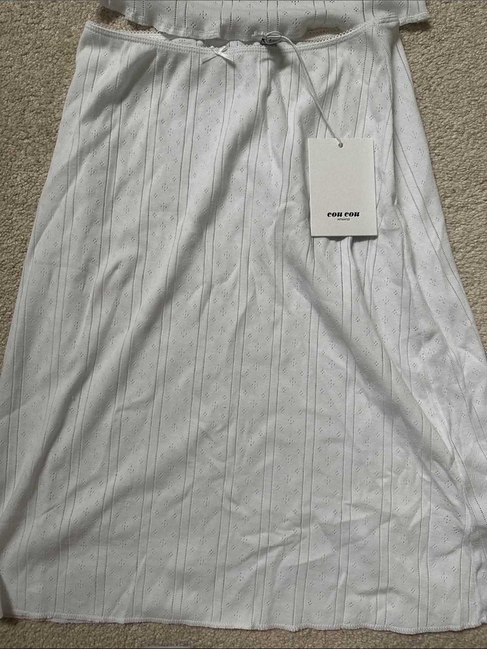 Cou cou intimates slip skirt and the long cami white - Picture 2 of 4